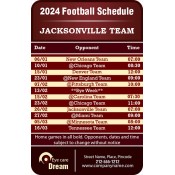 3.5x2.25 Custom One Team Jacksonville Team Football Eye Care Schedule Car Insurance Magnets 20 Mil