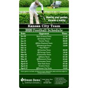 4x7 Custom One Team Kansas City Team Football Schedule Gardening and Landscaping Magnets 25 Mil Round Corners