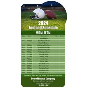 3.875x7.25 Custom One Team Miami Team Football Schedule Finance Bump Shape Magnets 20 Mil