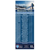 3.5x9 Custom One Team Minnesota Team Football Schedule Ski Resort Business Card Magnets 20 Mil