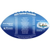 4x7 Custom One Team New England Team Football Schedule Travel and Tourism Football Shape Magnets 20 Mil