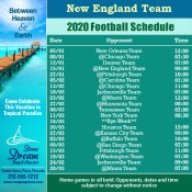 5x5 Custom One Team New England Team Football Schedule Beach Resort Magnets 20 Mil Square Corners