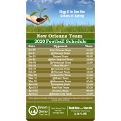 4x7 Custom One Team New Orleans Team Football Schedule Tree Care Magnets 25 Mil Round Corners