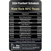 3.5x2.25 Custom One Team New York NFC Team Football Schedule  Legal Services Magnets 20 Mil