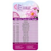 3.875x7.25 Custom One Team New York AFC Team Football Schedule Flower Delivery Bump Shape Magnets 20 Mil