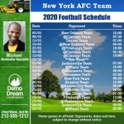 5x5 Custom One Team New York AFC Team Football Schedule Landscaping Magnets 20 Mil Square Corners