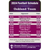 3.5x2.25 Custom One Team Oakland Team Football Schedule Construction Services Magnets 20 Mil