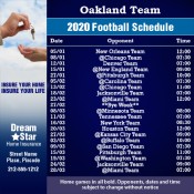 5x5 Custom One Team Oakland Team Football Schedule Home Insurance Magnets 20 Mil Square Corners
