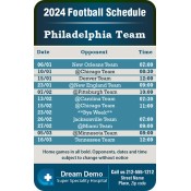 3.5x2.25 Custom One Team Philadelphia Team Football Schedule  Super Specialty Hospital Magnets 20 Mil