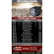 4x7 Custom One Team Pittsburgh Team Football Schedule Automobile Magnets 25 Mil Round Corners