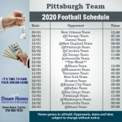 5x5 Custom One Team Pittsburgh Team Football Schedule Real Estate Magnets 20 Mil Square Corners
