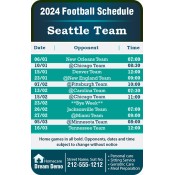 3.5x2.25 Custom One Team Seattle Team Football Schedule Home Care Magnets 20 Mil