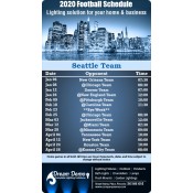 4x7 Custom One Team Seattle Team Football Schedule Lighting Solutions Magnets 25 Mil Round Corners