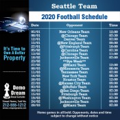 5x5 Custom One Team Seattle Team Football Schedule Real Estate Magnets 20 Mil Square Corners