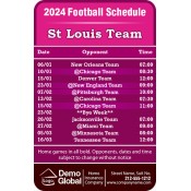 3.5x2.25 Custom One Team St Louis Team Football Schedule  Home Insurance Magnets 20 Mil