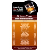 3.875x7.25 Custom One Team St Louis Team Football Schedule Liquor and Beer Parlor Bump Shape Magnets 20 Mil