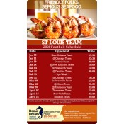 4x7 Custom One Team St Louis Team Football Schedule Seafood Restaurant Magnets 25 Mil Round Corners