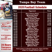 5x5 Custom One Team Tampa Bay Team Football Schedule Air Ambulance Magnets 20 Mil Square Corners