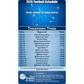 4x7 Custom One Team Tennessee Team Football Schedule Air Travel Magnets 25 Mil Round Corners