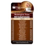 3.875x7.25 Custom One Team Washington Team Football Schedule Coffee Shop Bump Shape Magnets 20 Mil