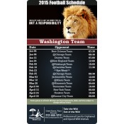 4x7 Custom One Team Washington Team Football Schedule Wildlife Care Magnets 25 Mil Round Corners
