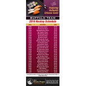 3.5x9 Custom One Team Buffalo Team Hockey Schedule Chinese Restaurant Business Card Magnets 20 Mil