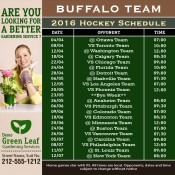 5x5 Custom One Team Buffalo Team Hockey Schedule Gardening Services Magnets 20 Mil Square Corners