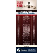 3.5x9 Custom One Team Calgary Team Hockey Schedule Investment Solutions Business Card Magnets 20 Mil