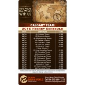 4x7 Custom One Team Calgary Team Hockey Schedule Travel And Tourism Magnets 25 Mil Round Corners
