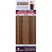 3.5x9 Custom One Team Chicago Team Hockey Schedule Coffee Shop Business Card Magnets 20 Mil