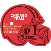 4.25x3.5 Custom One Team Chicago Team Hockey Right Facing Helmet Shape Chinese Restaurant Magnets 20 Mil