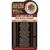 3.875x7.25 Custom One Team Los Angeles Team Hockey Schedule Bump Shape Coffee Shop Magnets 20 Mil