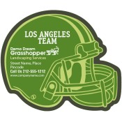 4.25x3.5 Custom One Team Los Angeles Team Hockey Right Facing Helmet Shape Landscaping Services Magnets 20 Mil