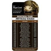 3.875x7.25 Custom One Team Montreal Team Hockey Schedule Bump Shape Home Furniture Magnets 20 Mil