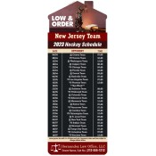 3.5x9 Custom One Team New Jersey Team Hockey Schedule House Shape Law Magnets 20 Mil