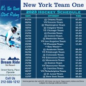 5x5 Custom One Team New York Team One Hockey Schedule Ski Resort Magnets 20 Mil Square Corners