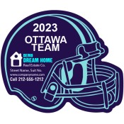 4.25x3.5 Custom One Team Ottawa Team Hockey Schedule Right Facing Helmet Shape Real Estate Magnets 20 Mil