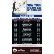 4x7 Custom One Team San Jose Team Hockey Schedule Investment Solutions Magnets 25 Mil Round Corners