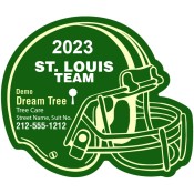 4.25x3.5 Custom One Team St Louis Team Hockey Right Facing Helmet Shape Magnets 20 Mil