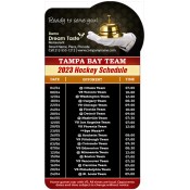 3.875x7.25 Custom One Team Tampa Bay Team Hockey Schedule Bump Shape Restaurant Magnets 20 Mil