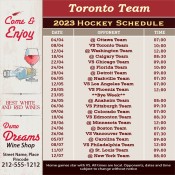 5x5 Custom One Team Toronto Team Hockey Schedule Wine Shop Magnets 20 Mil Square Corners