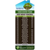 3.5x9 Custom One Team Vancouver Team Hockey Schedule House Shape Real Estate Magnets 20 Mil