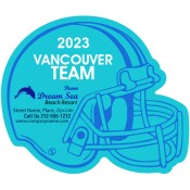 4.25x3.5 Custom One Team Vancouver Team Hockey Schedule Right Facing Helmet Shape Beach Resort Magnets 20 Mil