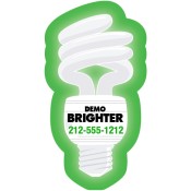 1.62x3.25 Personalized Fluorescent Light Bulb Shape Magnets 20 Mil