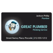 2x3.5 Personalized Plumbing Business Card Magnets 20 Mil Round Corners