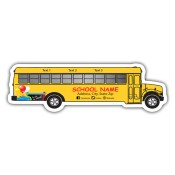 5.25x1.75 Custom School Bus Shape Magnets 20 Mil
