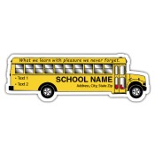 5.25x1.75 Custom Magnets School Bus Shape 20 Mil