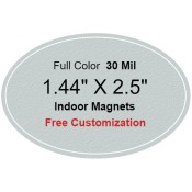 1.44X2.5 Custom Oval Shaped Magnets 35 Mil