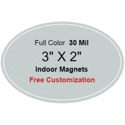3x2 Promotional Oval Shape Save the Date Magnets - Indoor Magnets 35 Mil