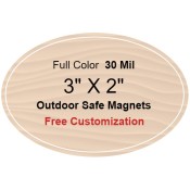 3x2 Custom Oval Magnets - Outdoor & Car Magnets 35 Mil